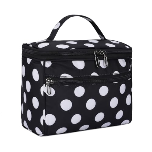 KUKLAR Polyester Waterproof Multifunctional Small Cosmetic Bag for Women, Makeup Bag for Travel, Cosmetic Bag Pouch,Makeup Organizer Perfectly Fit in Any Suitcase Or Big Bag (Black) - Image 2