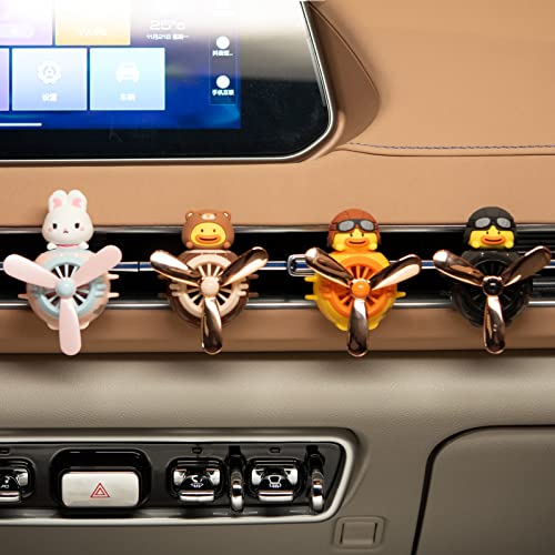 Yokosea Pilot Rabbit Cute Car Diffuser - Rotating Propeller Cartoon Automotive Air Outlet Fan Creative Car Perfume Decoration - Automotive Air Fresheners - Image 5