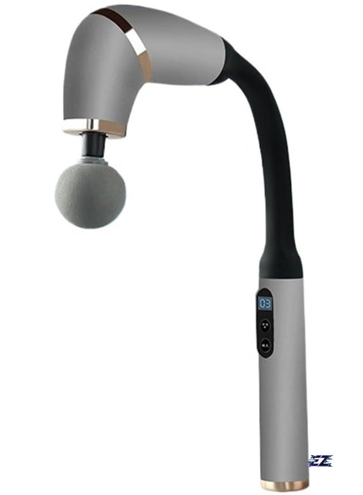 ELTRAZONE Massage Gun with Extended Handle – U-Shaped Back Massager for Pain Relief, Deep Tissue Therapy for Neck, Shoulders & Legs | Ergonomic, Powerful & Quiet Design for Full Body Recovery (Gray) - Image 1