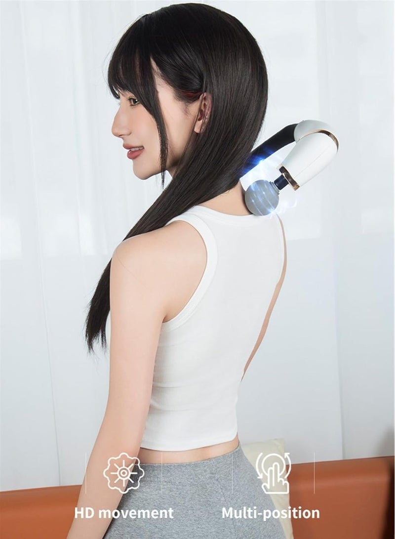 ELTRAZONE Massage Gun with Extended Handle – U-Shaped Back Massager for Pain Relief, Deep Tissue Therapy for Neck, Shoulders & Legs | Ergonomic, Powerful & Quiet Design for Full Body Recovery (Gray) - Image 5