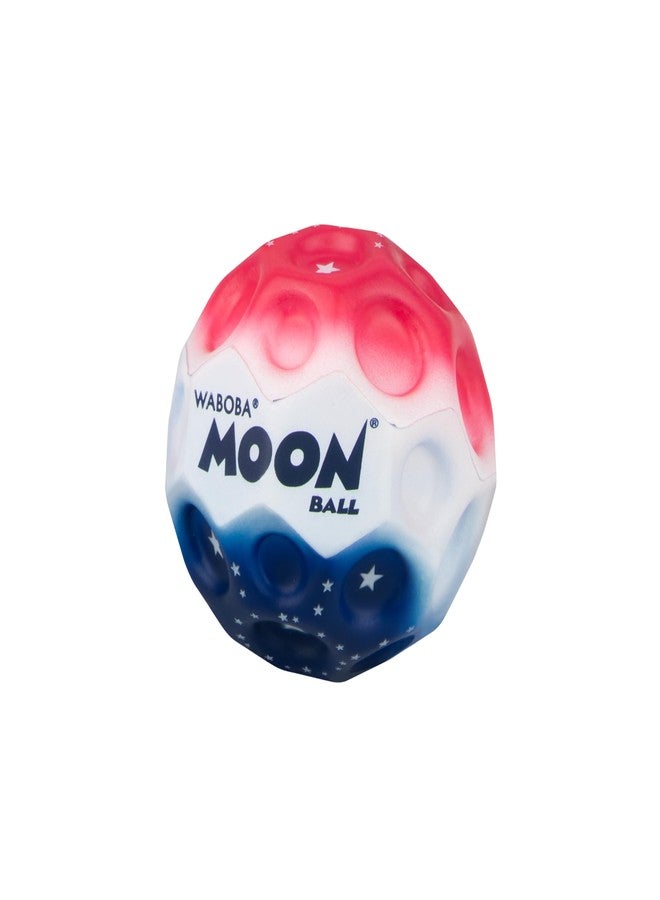 Waboba Moon Ball Stars and Stripes- Hyper Bouncy Ball - All Ages Extreme Bounce and Fun - Perfect for Active Play and Outdoor Games - Image 1
