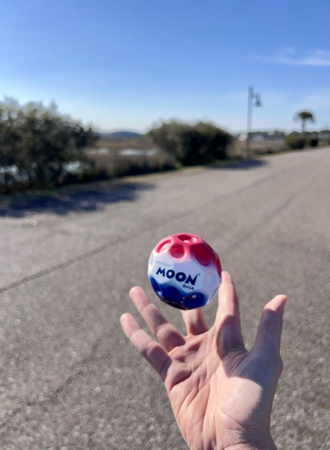 Waboba Moon Ball Stars and Stripes- Hyper Bouncy Ball - All Ages Extreme Bounce and Fun - Perfect for Active Play and Outdoor Games - Image 3