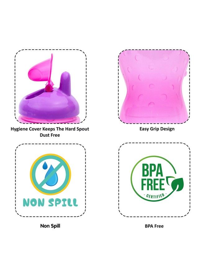 1st Step Bpa Free Hard Spout Grippy Cup (Pink Polypropylene (Pp)) - Image 3