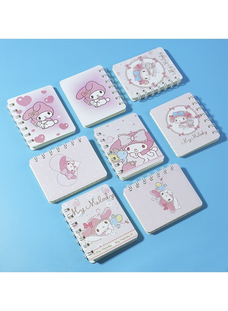 Sanrio 100*80MM Japanese Cartoon Melody Notebook Set 8 Pcs Set - Image 1