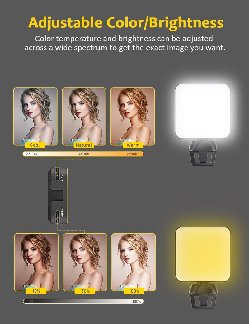 NEXIGO Glow Light for Streamers, Enhanced Video Conference Lighting Kit with Webcam Style Clip, Built-in Battery, Dimmable u0026 Rechargeable, for Streaming, Photography, Vlogging - Image 3