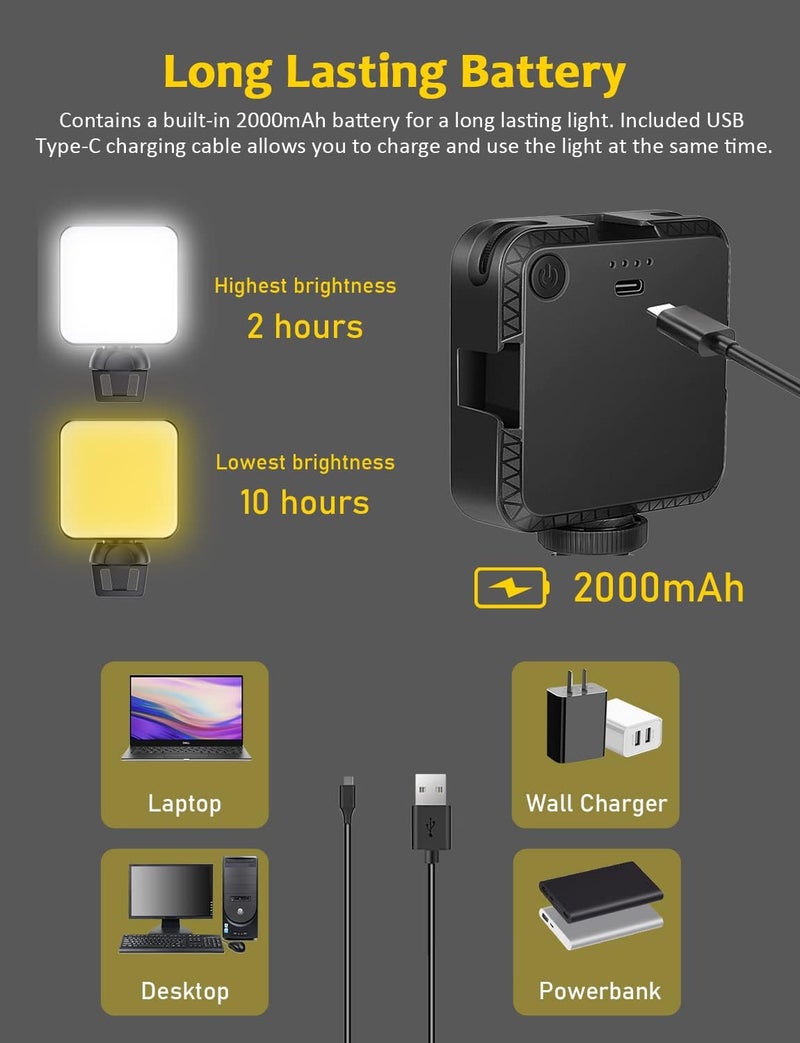 NEXIGO Glow Light for Streamers, Enhanced Video Conference Lighting Kit with Webcam Style Clip, Built-in Battery, Dimmable u0026 Rechargeable, for Streaming, Photography, Vlogging - Image 4