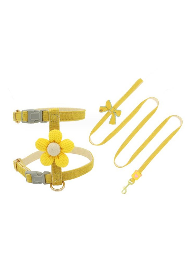 Generic 1.5M pet traction rope for small and medium-sized dogs Teddy to go out special anti-breakaway rope for walking cats five-petal flower traction rope - Image 1