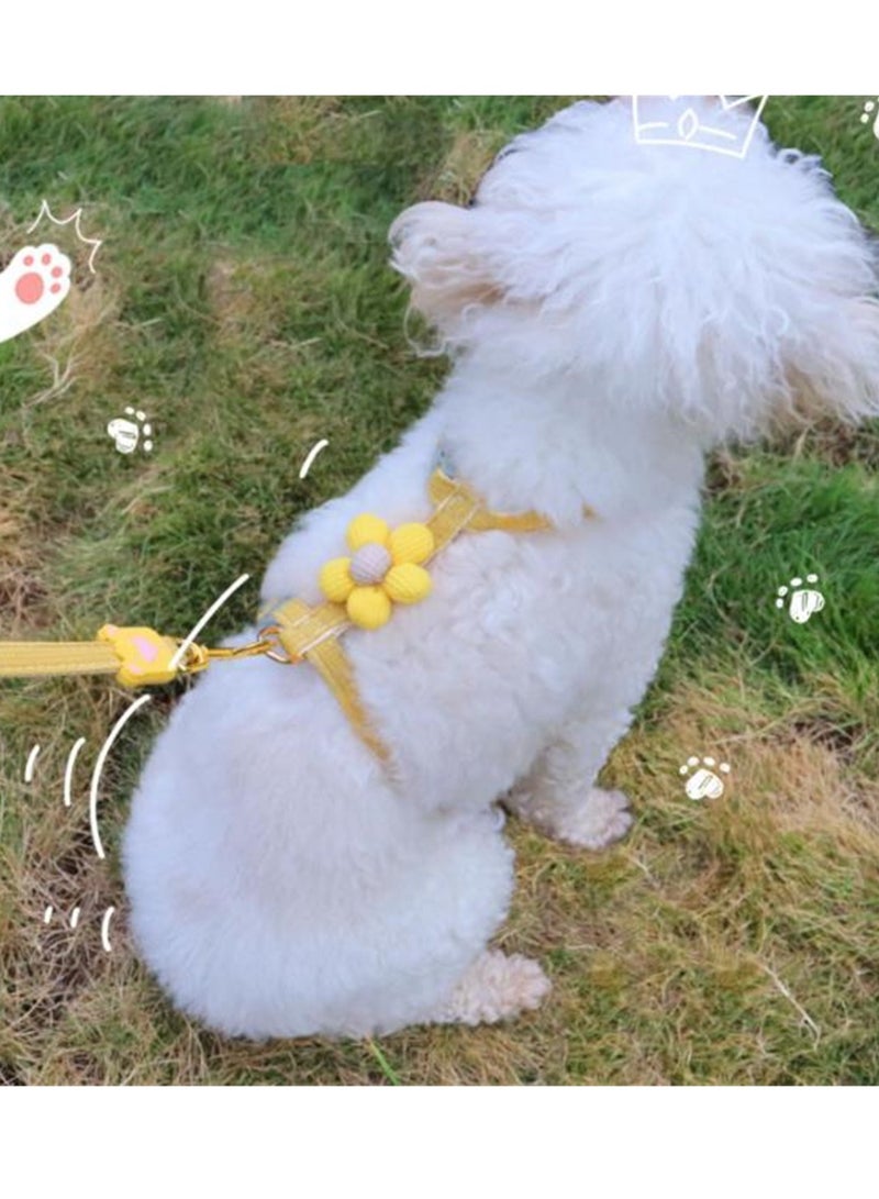 Generic 1.5M pet traction rope for small and medium-sized dogs Teddy to go out special anti-breakaway rope for walking cats five-petal flower traction rope - Image 2