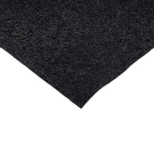 ATOOTFUSION Cushion Noodle Mat for Home Entrance, Indoor Outdoor Anti Slip PVC Floor Mat for Bedroom Kitchen, Absorbent Solid Mats for Bathroom, Doors, Office, 4x5 Feet, Black - Image 1