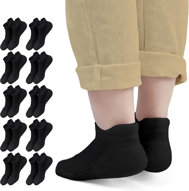 SHANDAR Globally trusted quality Men s Socks Mens Ankle Athletic Socks, Low Cut Breathable Running 10 Pairs Cotton Socks Men s & Women s Socks Invisible Boots Socks EUR 40-45 white (Pack of 10) Dust tight seal - Image 3