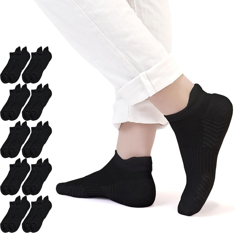 SHANDAR Globally trusted quality Men s Socks Mens Ankle Athletic Socks, Low Cut Breathable Running 10 Pairs Cotton Socks Men s & Women s Socks Invisible Boots Socks EUR 40-45 white (Pack of 10) Dust tight seal - Image 1