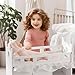 ROBUD Baby Doll Crib Wooden Doll Bed Baby Crib Toy with Storage Bedding Storage Bag and 3 Hooks 1821 inch Doll Accessories Girl Doll Furniture Ages 3 White - Image 4