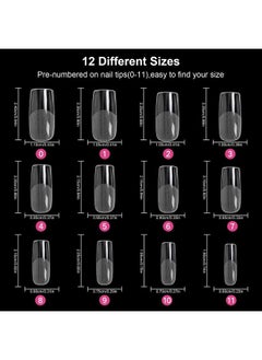 Square Nail Tips120 Pcs Artificial Full Cover Nail Tips Soft Clear Gel Tips 12 Sizes Square Sharp False Nails With Box For Home Diy Nail Salon - pzsku/Z1DE13ABDA11245B221F8Z/45/_/1677914422/ff18586f-1ac7-4ba2-a947-e6b8d10d9206