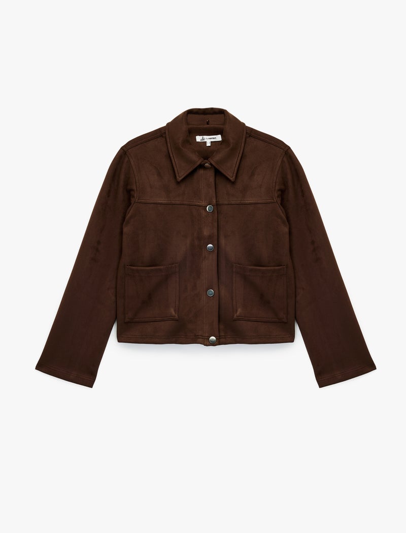 KOTON Faux Suede Shirt - Image 3