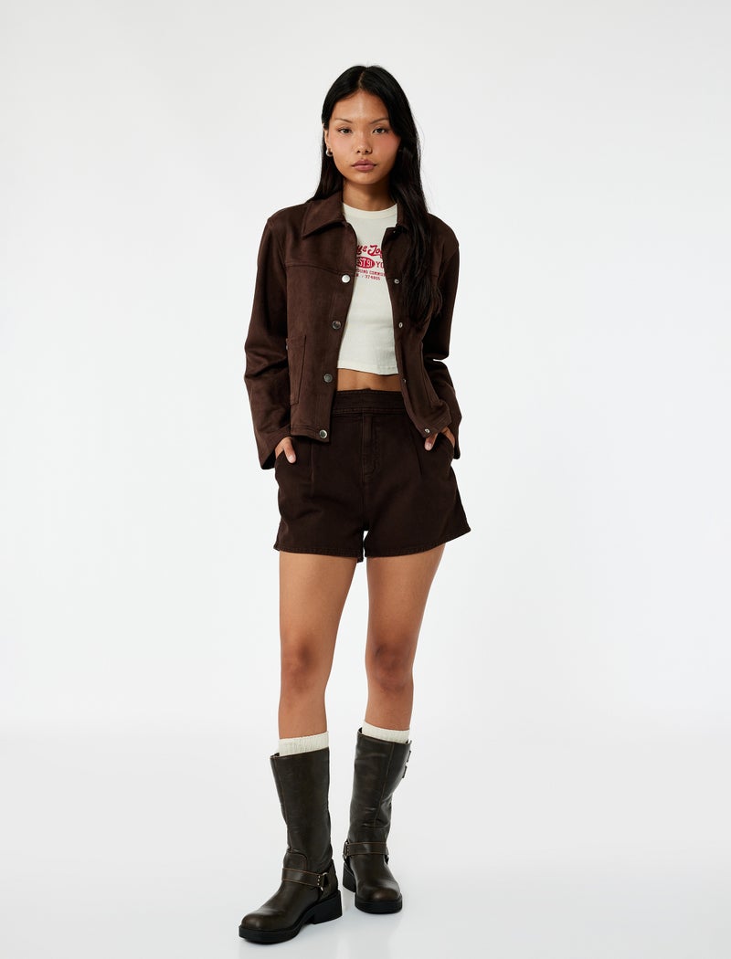 KOTON Faux Suede Shirt - Image 2
