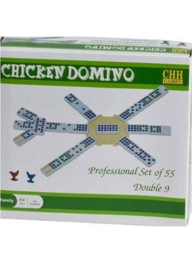 CHH Professional Color Dot Chicken Dominoes With Centerpiece & Marker - Image 2