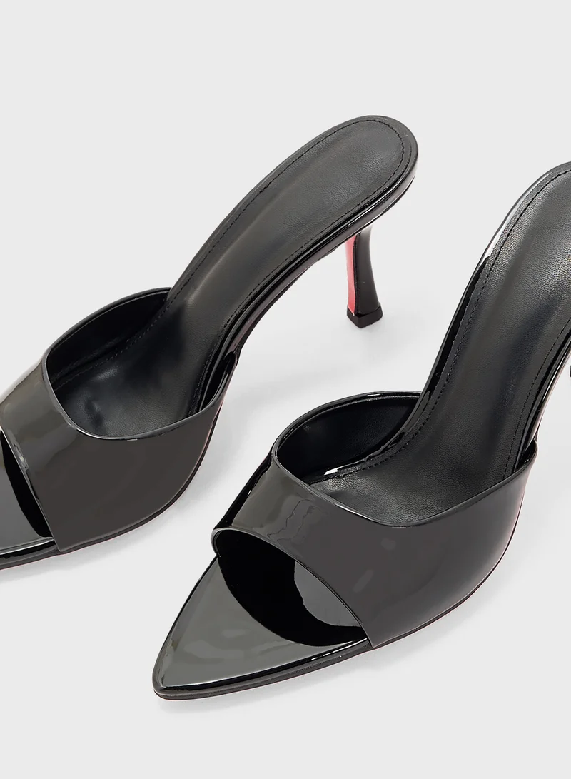 ELLA Heeled Mule With Open Toes