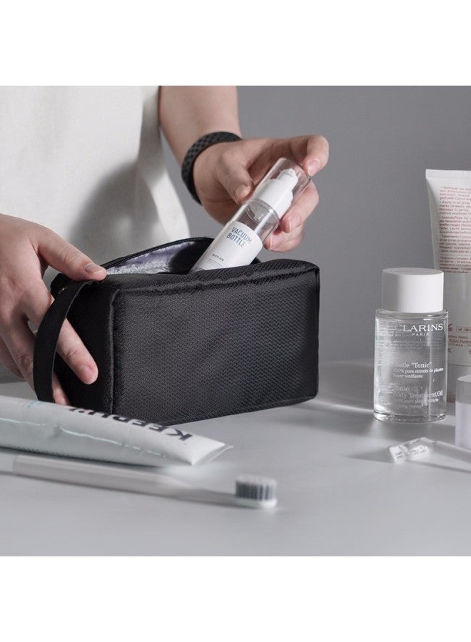 Pack All Men's Toiletry Bag, Large Capacity Compartmentalized Storage For Personal Care Items, Handheld Organizer Bag, Black - Image 2