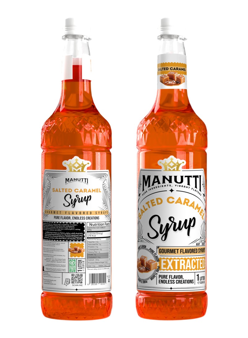 مانوتي سيراب الكراميل المملح 1 لتر - Image 2