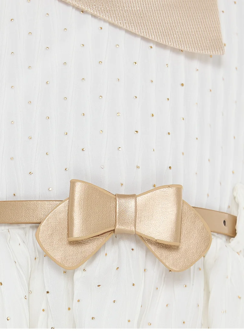 victor and jane Pleated Bow Dress