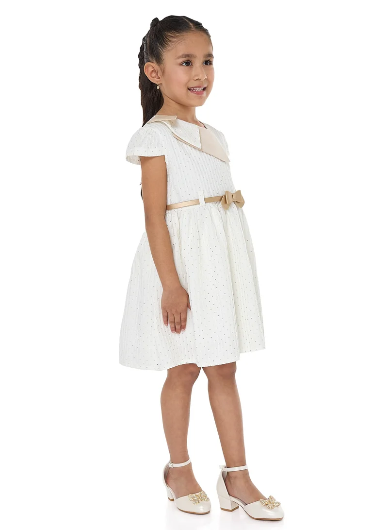 victor and jane Pleated Bow Dress