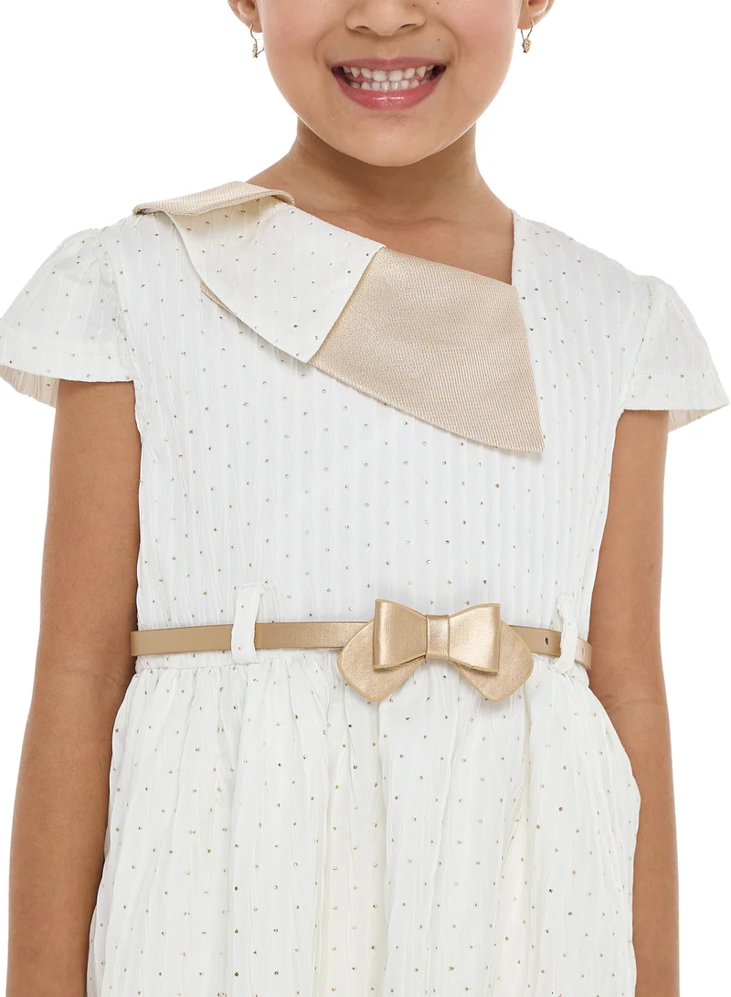 victor and jane Pleated Bow Dress