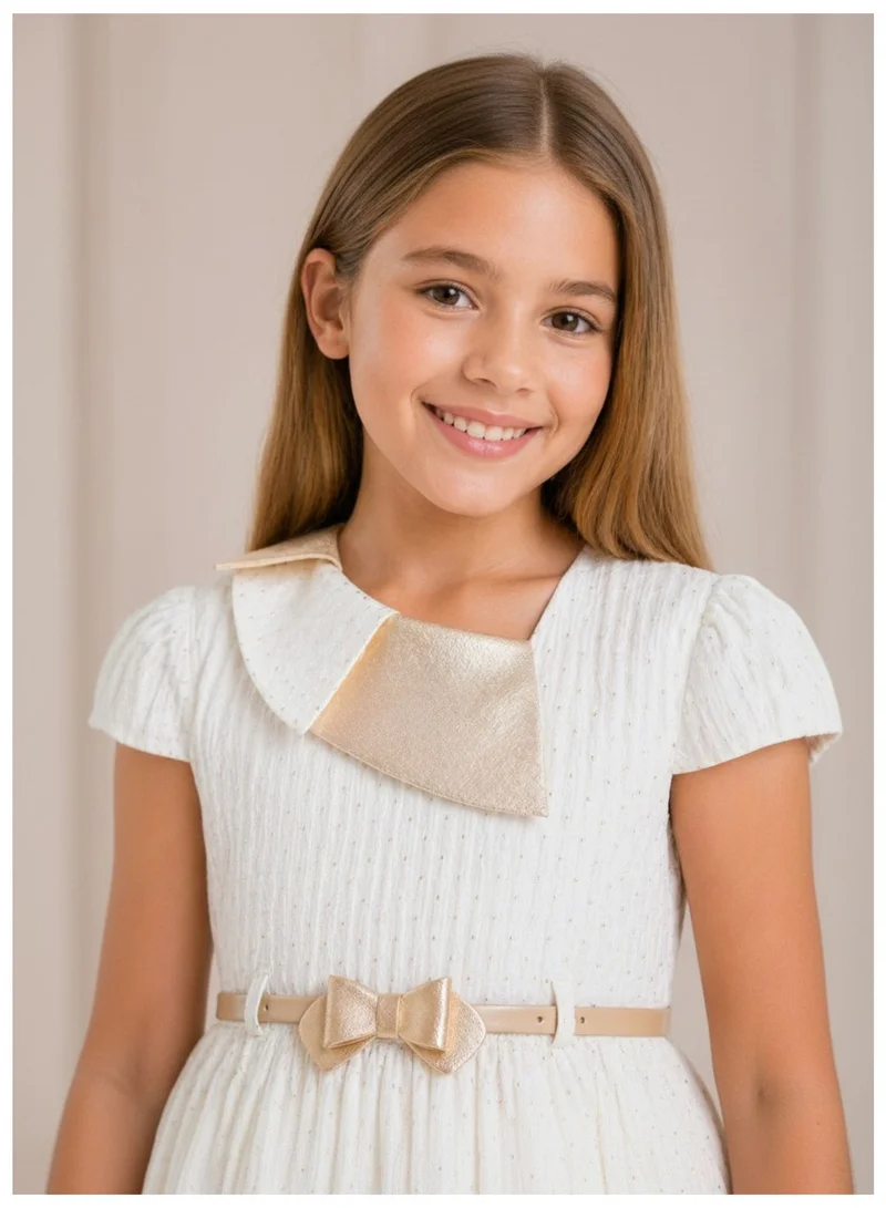 Victor And Jane  Pleated Bow Dress for Women | Best Price UAE