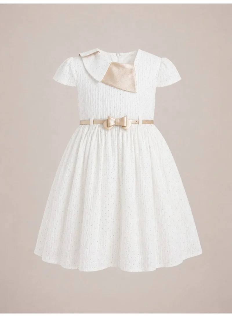 Victor And Jane  Pleated Bow Dress for Women | Best Price UAE