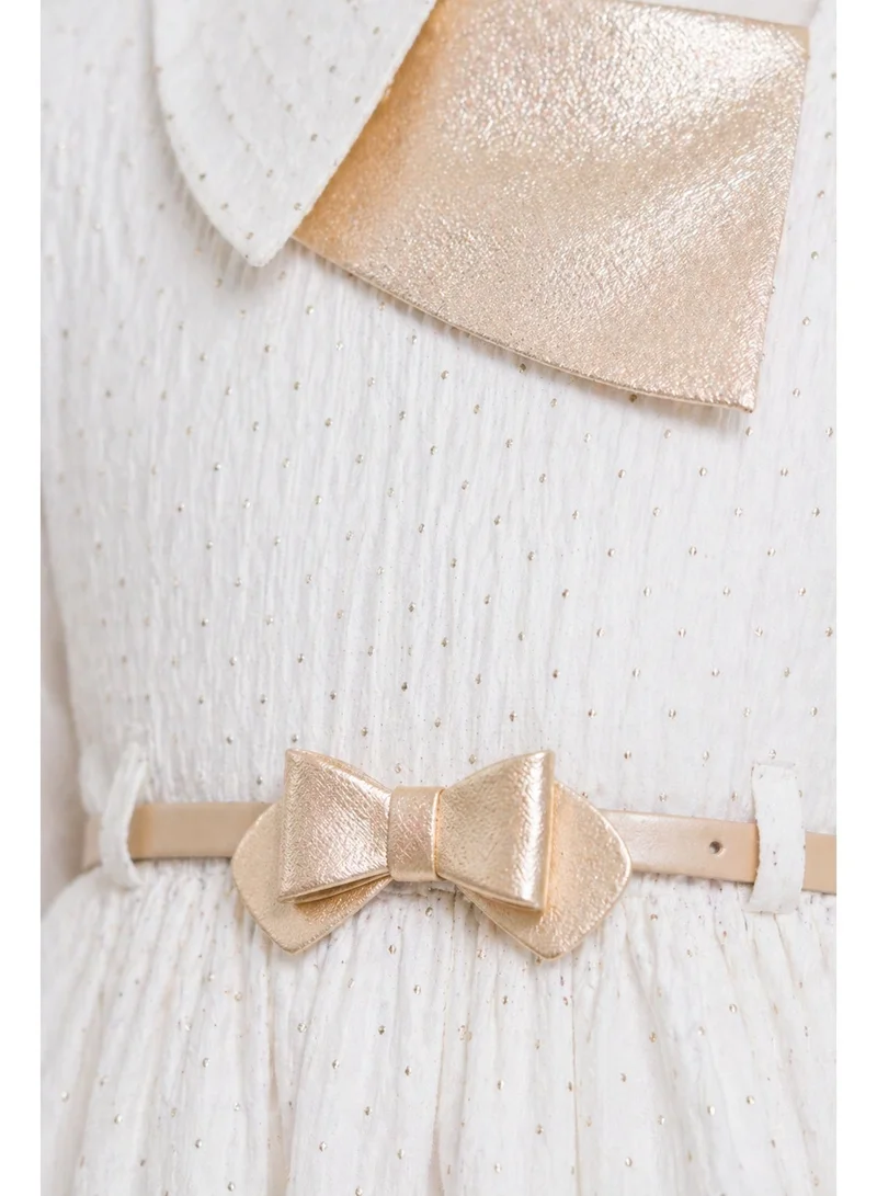 Victor And Jane  Pleated Bow Dress for Women | Best Price UAE