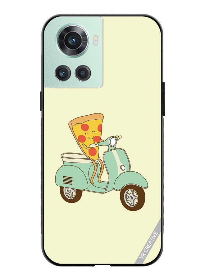 VR CREATIVE Protective Case Cover For OnePlus Ace Pizza Riding Scooter Design Multicolour - Image 1