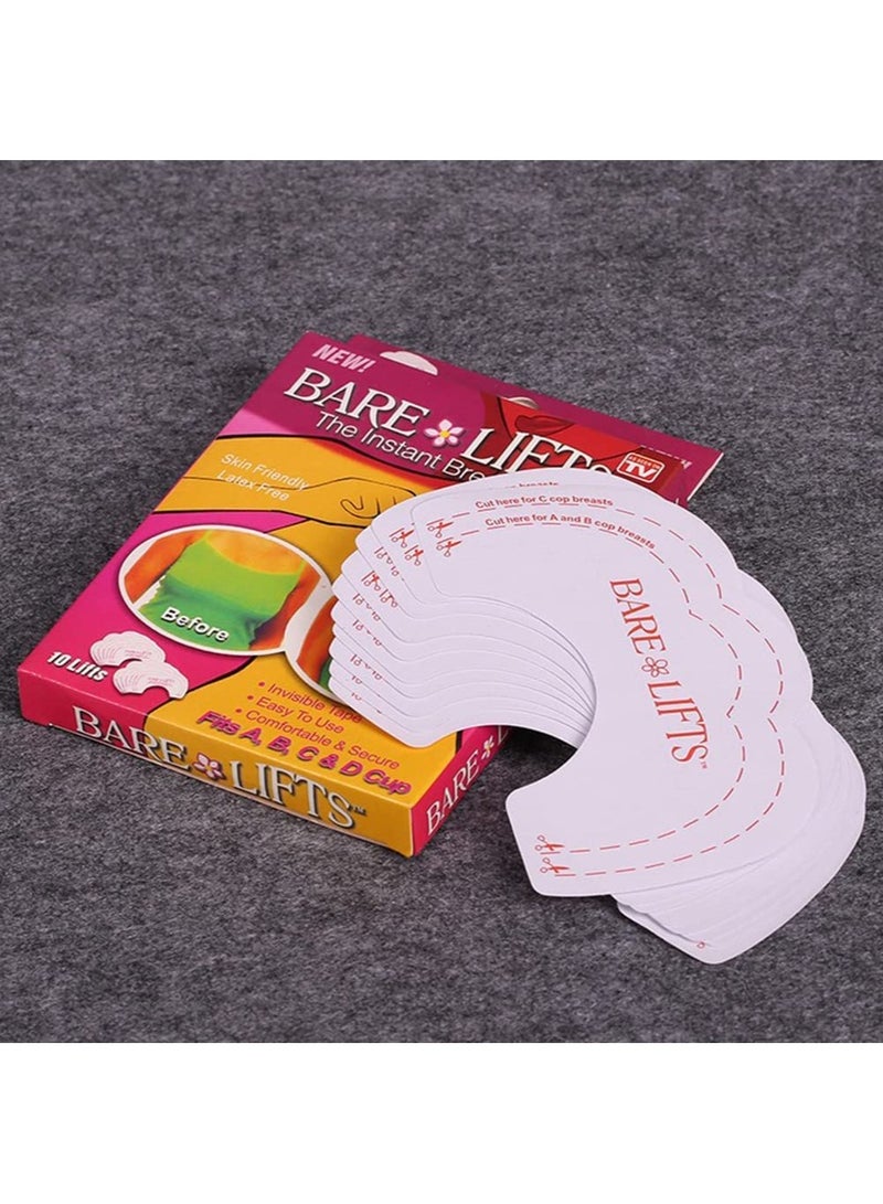 Bare Lifts 10pcs Invisible Bare Push Up Instant Lift Support Bra Shaper Adhesive Tap - Image 2