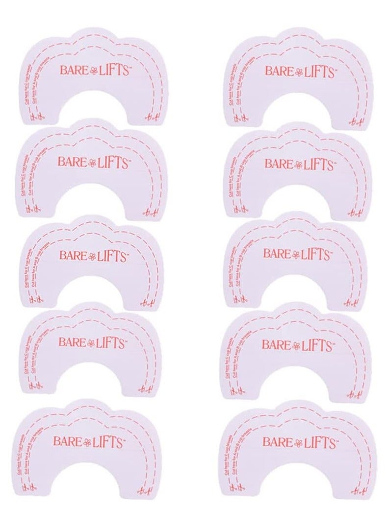 Bare Lifts 10pcs Invisible Bare Push Up Instant Lift Support Bra Shaper Adhesive Tap - Image 3