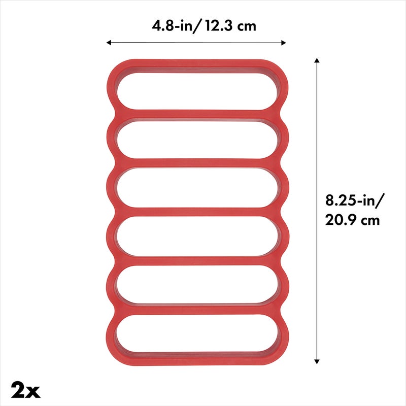 OXO - 11210100 OXO Good Grips Silicone Roasting Racks, 2-Pack,Red,Pack of 2 - Image 2