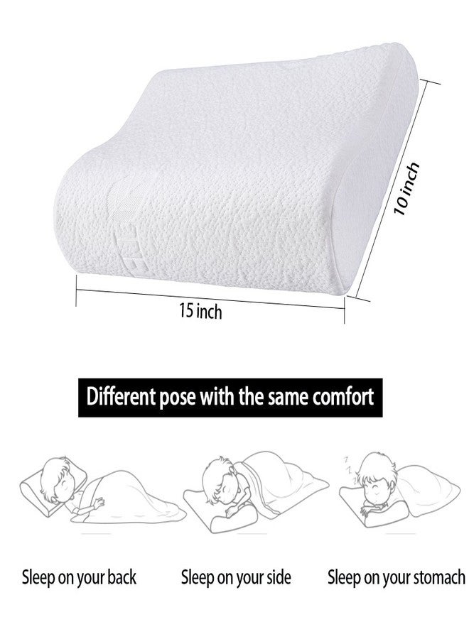 FMS Soft Comfy Memory Foam Contour Pillow for Children with Removable Case - Image 2