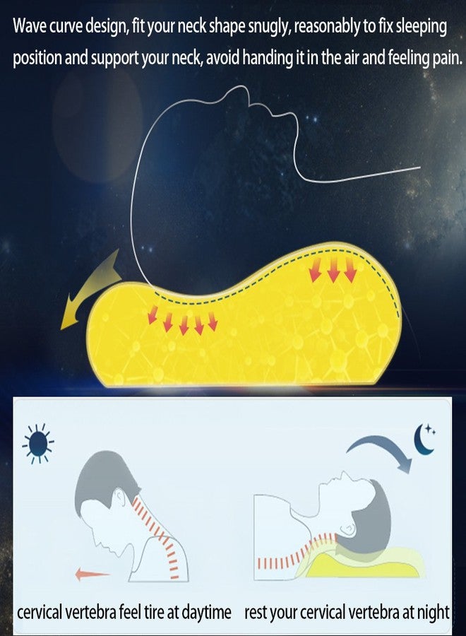 FMS Soft Comfy Memory Foam Contour Pillow for Children with Removable Case - Image 3