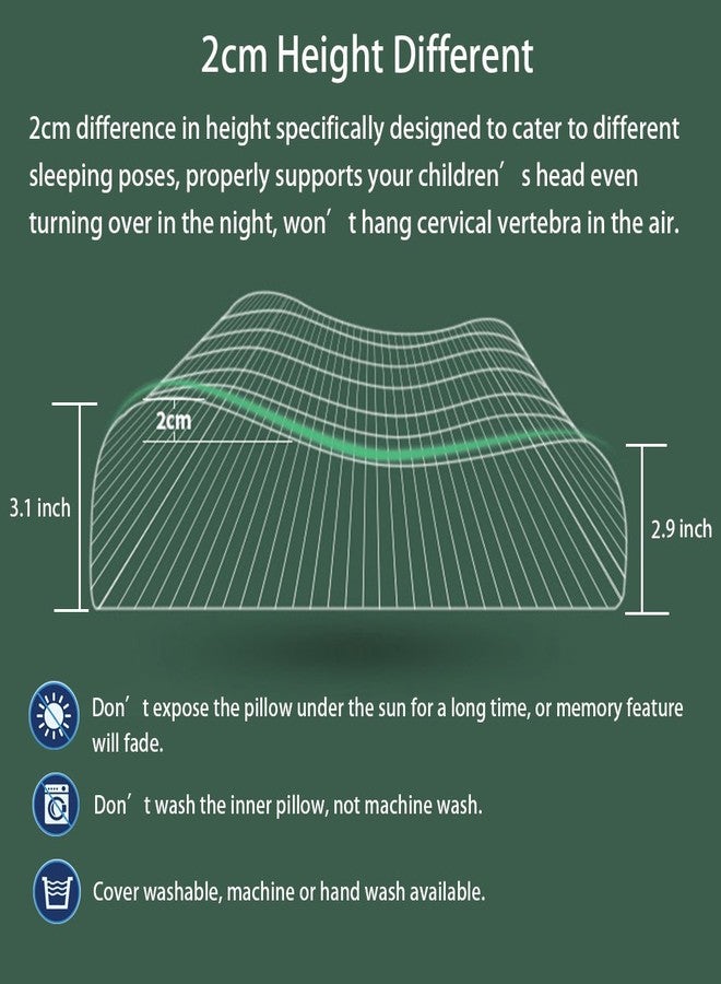 FMS Soft Comfy Memory Foam Contour Pillow for Children with Removable Case - Image 4