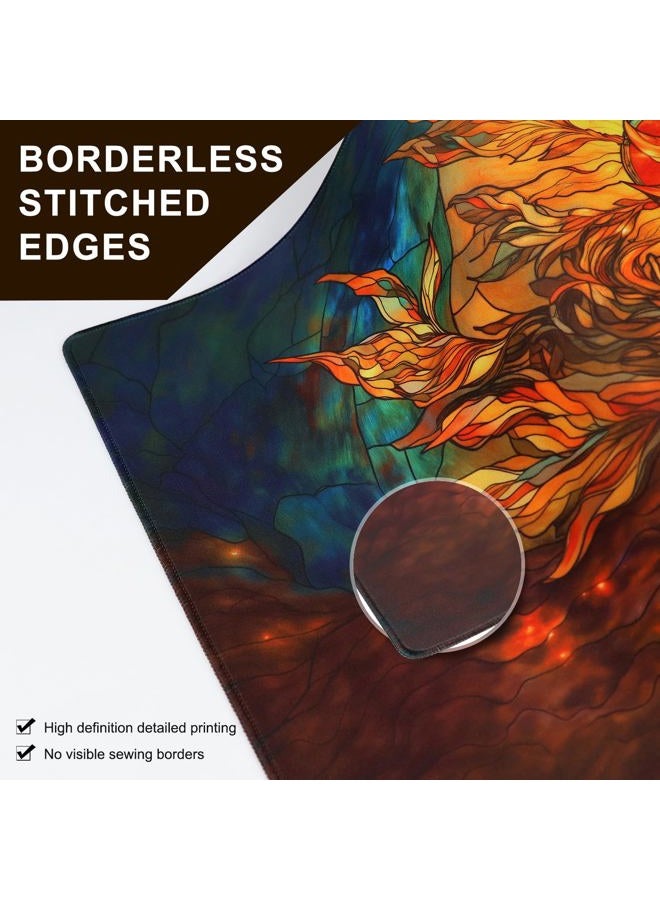 Katomula MTG Playmat, TCG Card Game Playmat, Stitched Edge, Non-Slip Rubber Bottom - 24 x 14 inch - Plains - Image 4