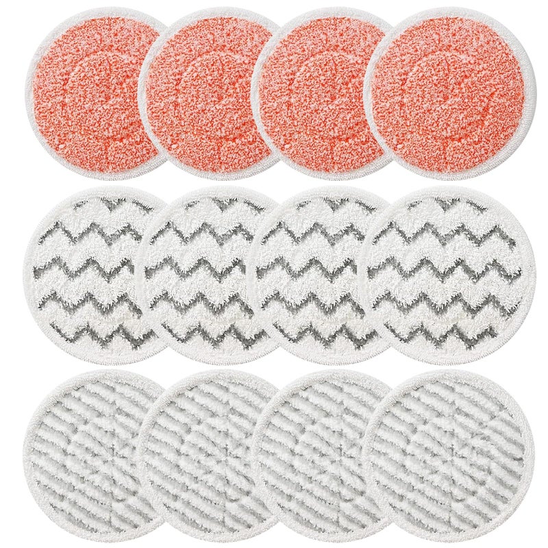 BIHARNT 12 Pack S8001 S8201 S8000 S7001 Steam and Scrub Mop Pads for Shark S8001 S8201 S8000 S7001 S7201 S7005 S7000AMZ S7000 S7001TGT S7020 Steam & Scrub Steam Mop - Image 1