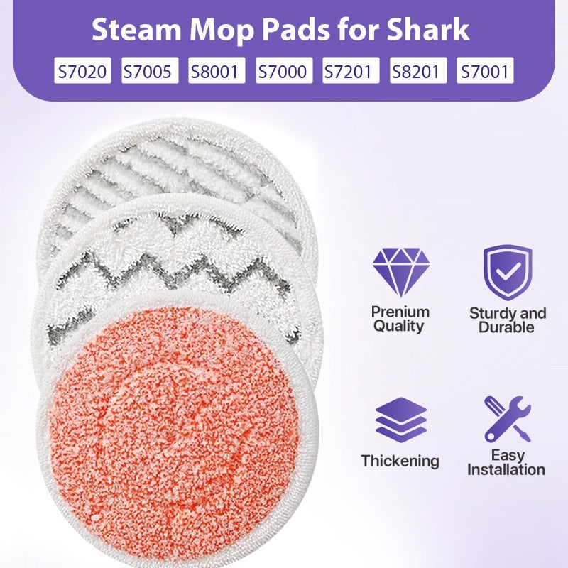 BIHARNT 12 Pack S8001 S8201 S8000 S7001 Steam and Scrub Mop Pads for Shark S8001 S8201 S8000 S7001 S7201 S7005 S7000AMZ S7000 S7001TGT S7020 Steam & Scrub Steam Mop - Image 4