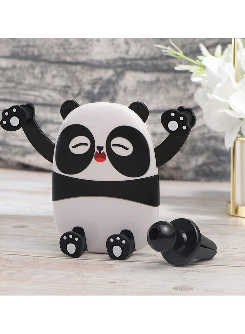 Universal Cartoon Panda Mobile Stand 360 Degree Rotating Car Phone Holder Gravity Bracket for Air Outlet Black - Image 2