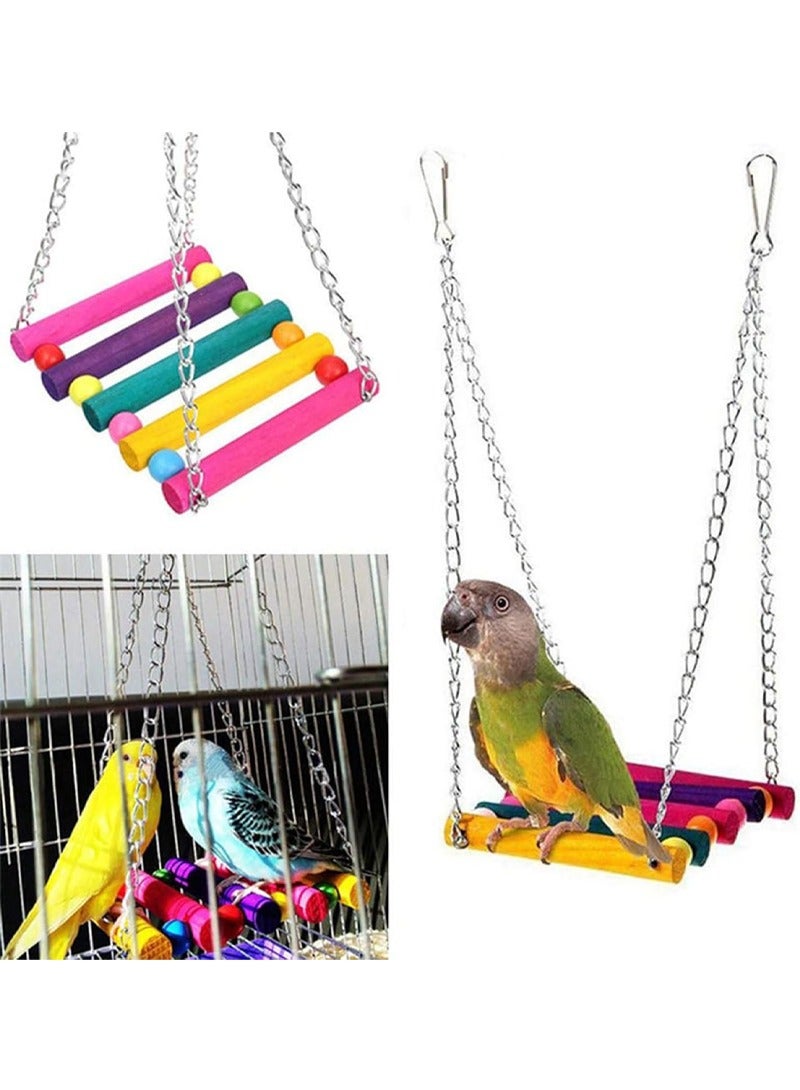 rocooart Group of 13 pieces of bird games, bird swing games, bird chewing games for small parrots, parakeets, cockatiels, conures, budgerigars, canaries and love birds from Linji. - Image 4