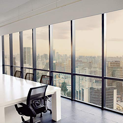 WPCTEV Reflective Window Film Mirror One Way Daytime Privacy Anti UV Static Cling Window Film Removable Decorative Screen Stickers Brown & Silver 6 Mil 23.6 Inch x 6.5 Feet - Image 3