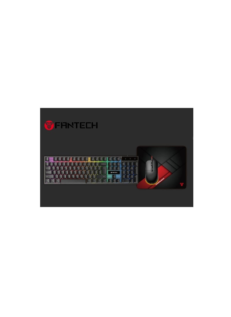 Fantech Hero P31 Gaming Combo That includes K515 Shikari RGB Gaming keyboard , VX9 Kanata Wired Gaming Mouse and Vigil MP356 Control Type, Gaming Mousepad