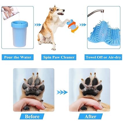 BELAYA Dog Paw Cleaner Cup, Silicone Bristles, Pet Grooming Kit, Ergonomic Design, Multi-colour - Image 5