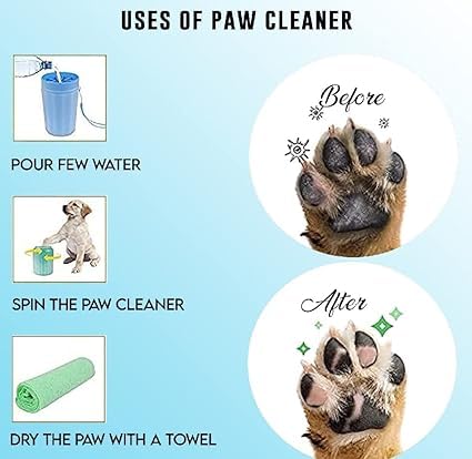 BELAYA Dog Paw Cleaner Cup, Silicone Bristles, Pet Grooming Kit, Ergonomic Design, Multi-colour - Image 4