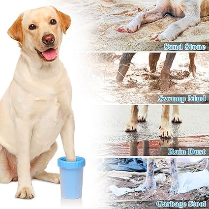 BELAYA Dog Paw Cleaner Cup, Silicone Bristles, Pet Grooming Kit, Ergonomic Design, Multi-colour - Image 3