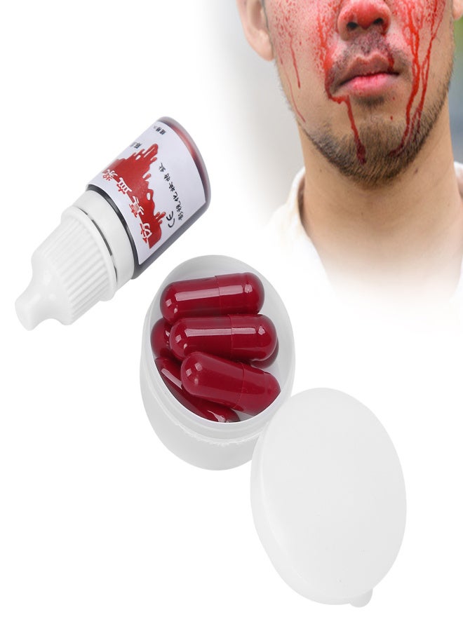Fake Blood Capsules Halloween Makeup Blood Costume Cosplay Prop Party Trick Supplies - Image 1