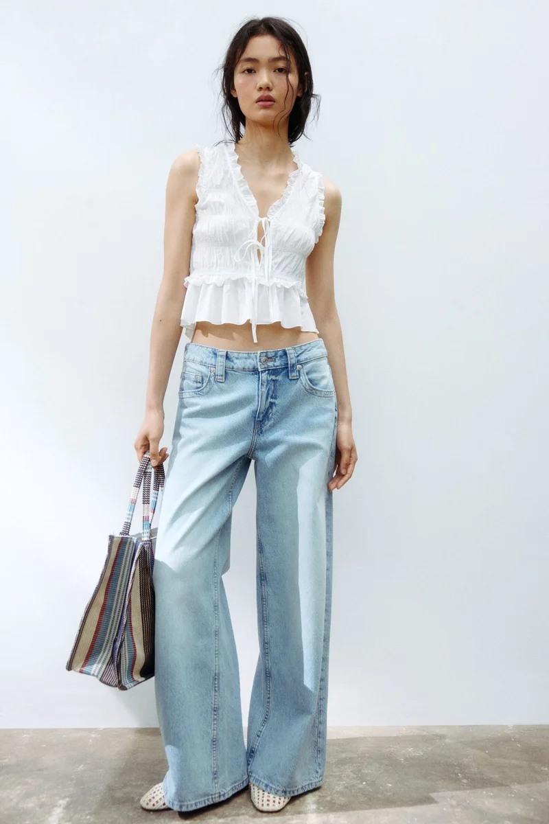 H&M Baggy Wide Low Waist Jeans