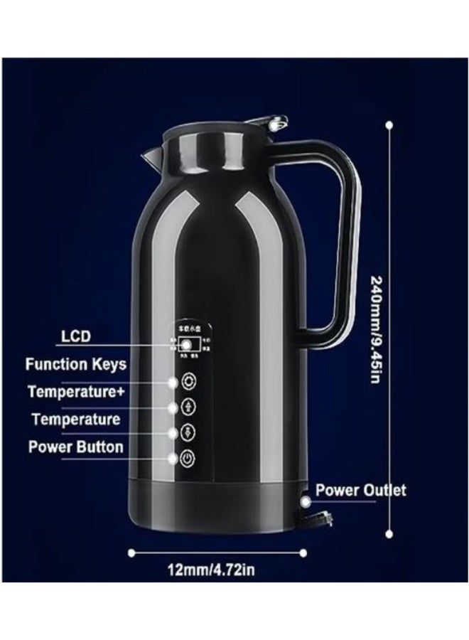 RYN Car Water Heater Kettle 1150ml 12V/24V with Touch Screen, Black - Image 4