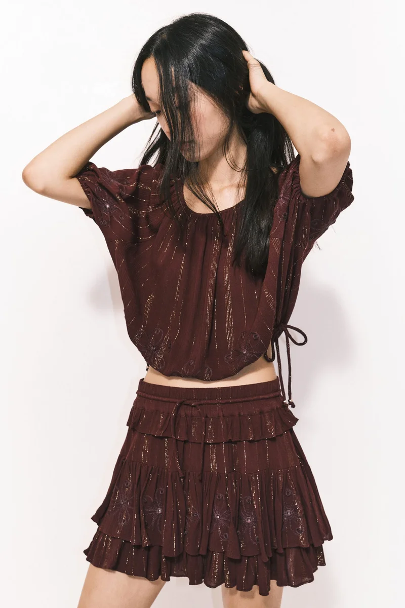 H&M Flounced mini skirt